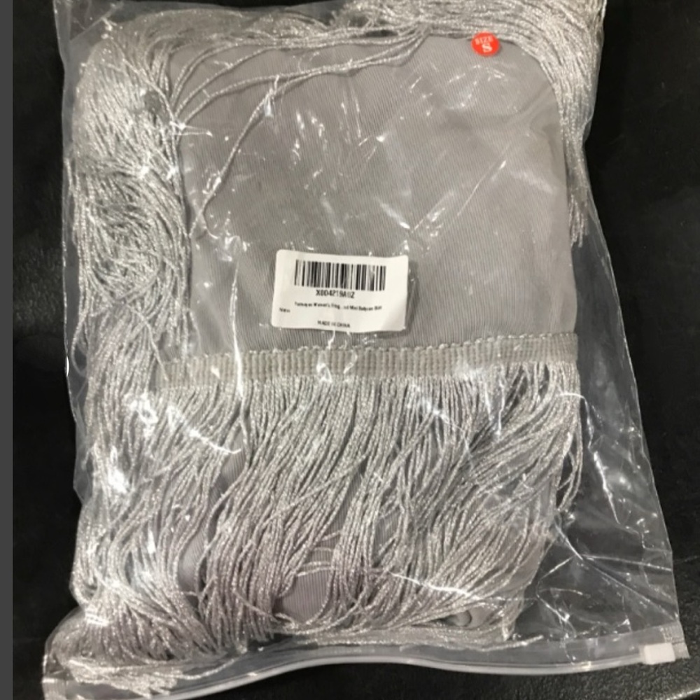 *NWT* Womens small silver sparkly fringe skirt - Picture 3 of 3